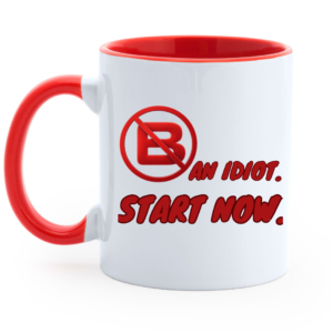 Kahvimuki PAINETTU DNB IDIOT  (BigieSmoke)